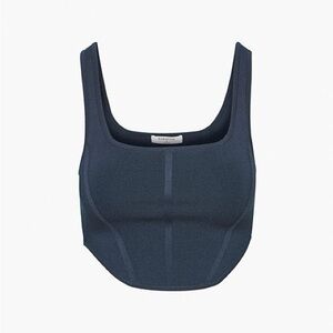 Aritzia Babaton Sculpt Knit Bustier Tank in Total Eclipse / Navy Blue | Size S